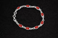 Carnelian tennis bracelet