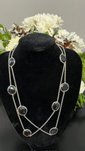 34" Black Onyx Floating Necklace