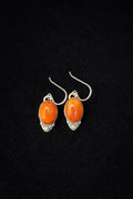 Orange Spiny Oyster Dangle Earrings