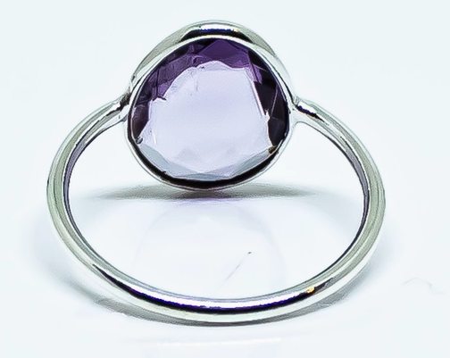 Amethyst Flat Stacker Ring