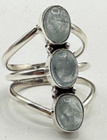 Size 7 - Aquamarine 3 stone ring