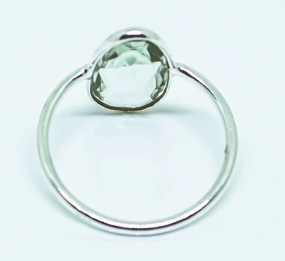 Green Amethyst flat stacker Ring