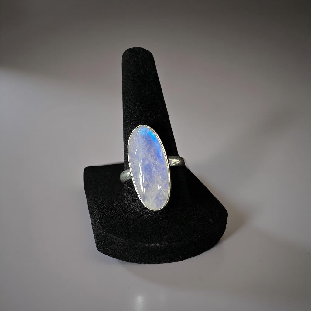 Rainbow Moonstone Ring