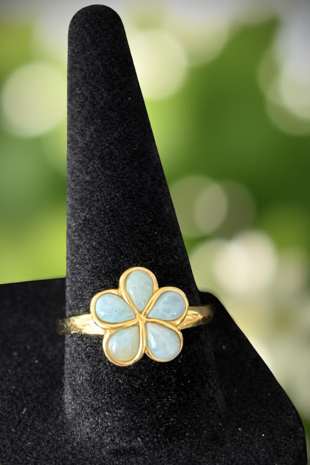 Gold Vermeil Larimar Ring