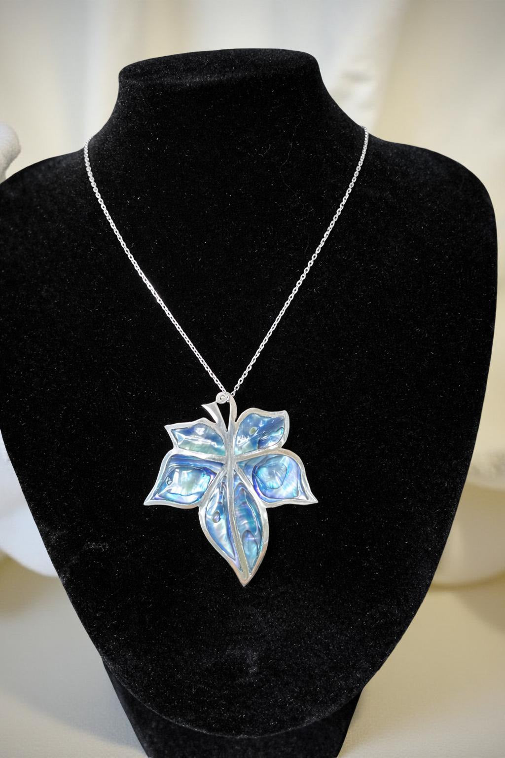 Abalone Pendant and Sterling Silver Necklace