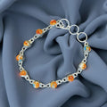 Orange Spiny Turquoise Tennis Bracelet