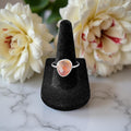 Strawberry Garden Quartz flat stacker ring