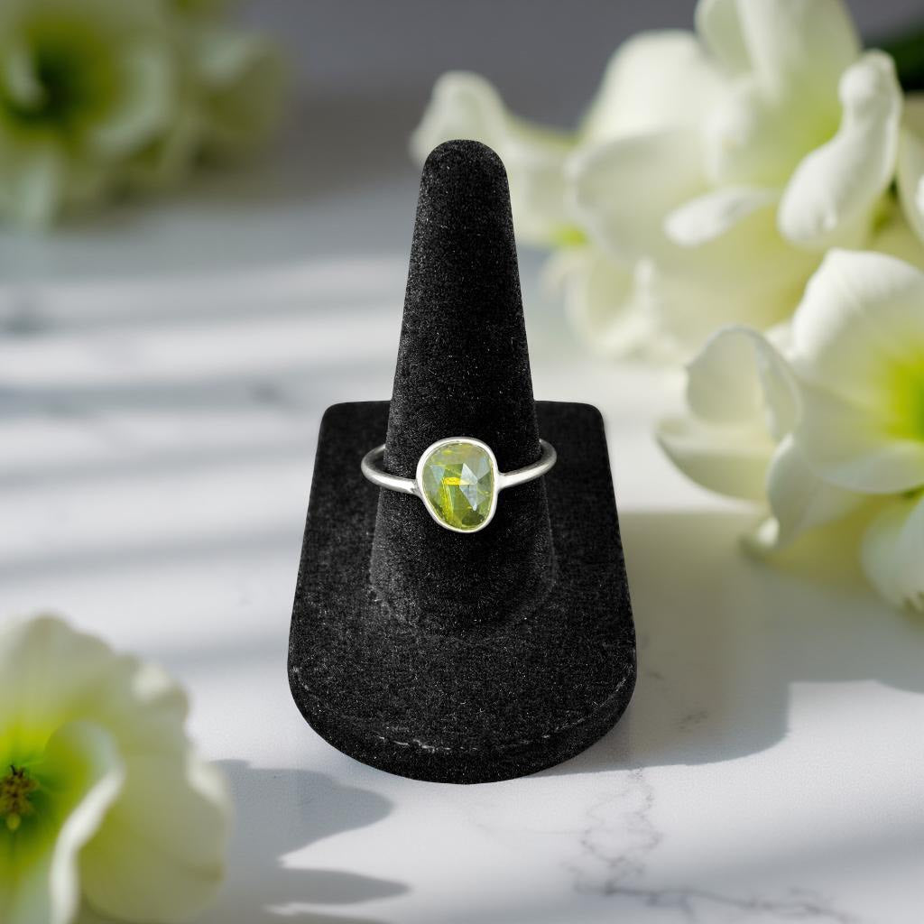 Citrine Flat Stacker Ring