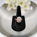 Strawberry Garden Quartz flat stacker Ring