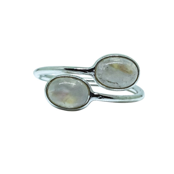 Rainbow Moonstone adjustable ring