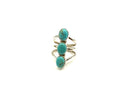 Size 7 - Turquoise 3 stone ring